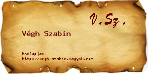 Végh Szabin névjegykártya